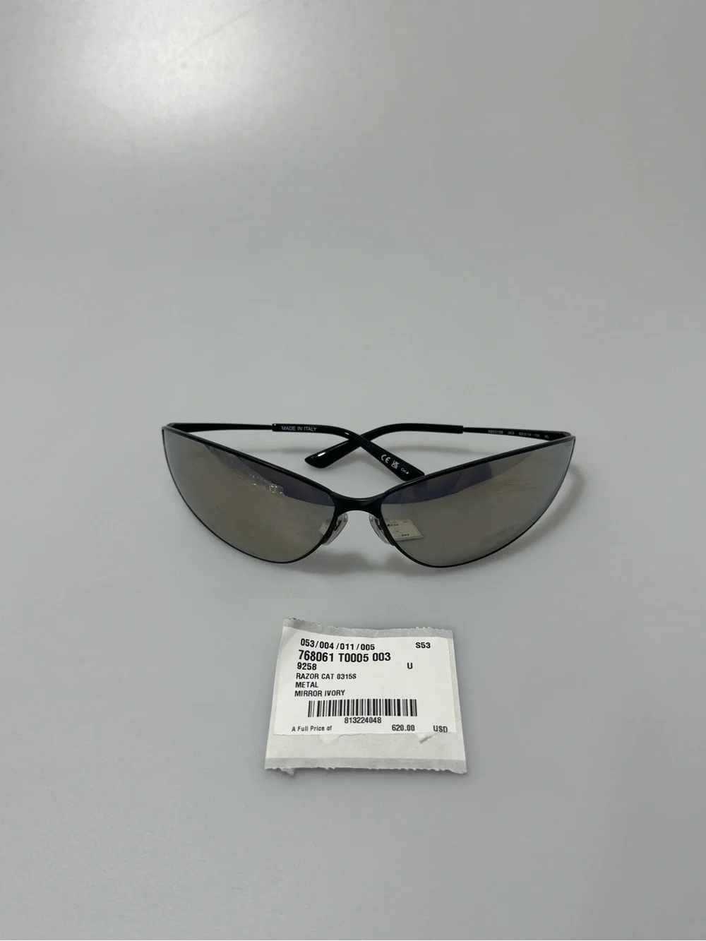 Balenciaga Shield-Frame Metal Sunglasses BB0315S Black